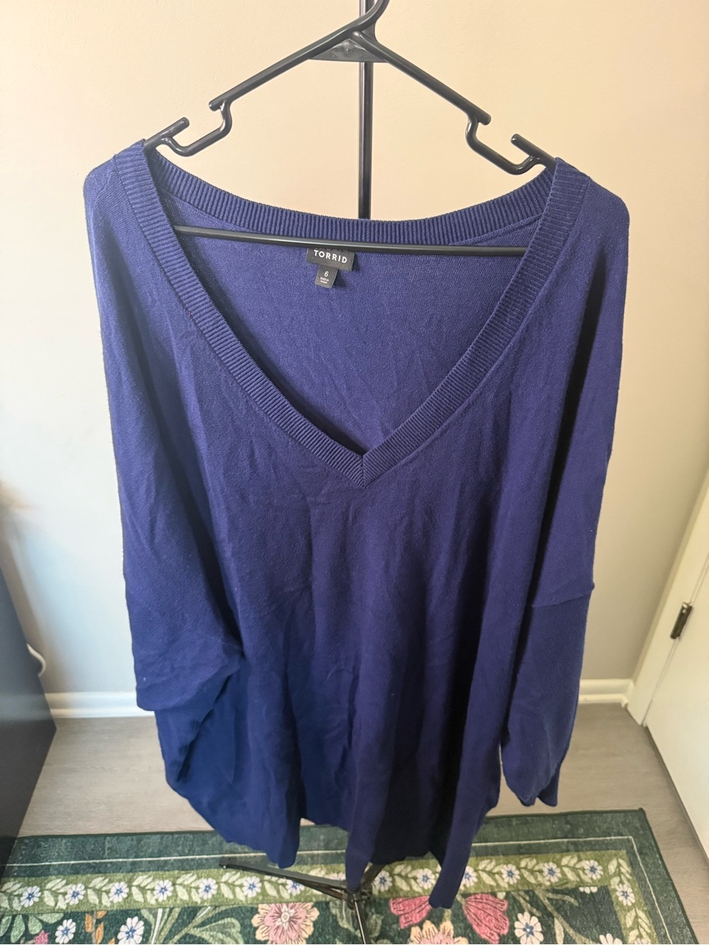 Torrid Navy 3/4 sleeve sweater - 6